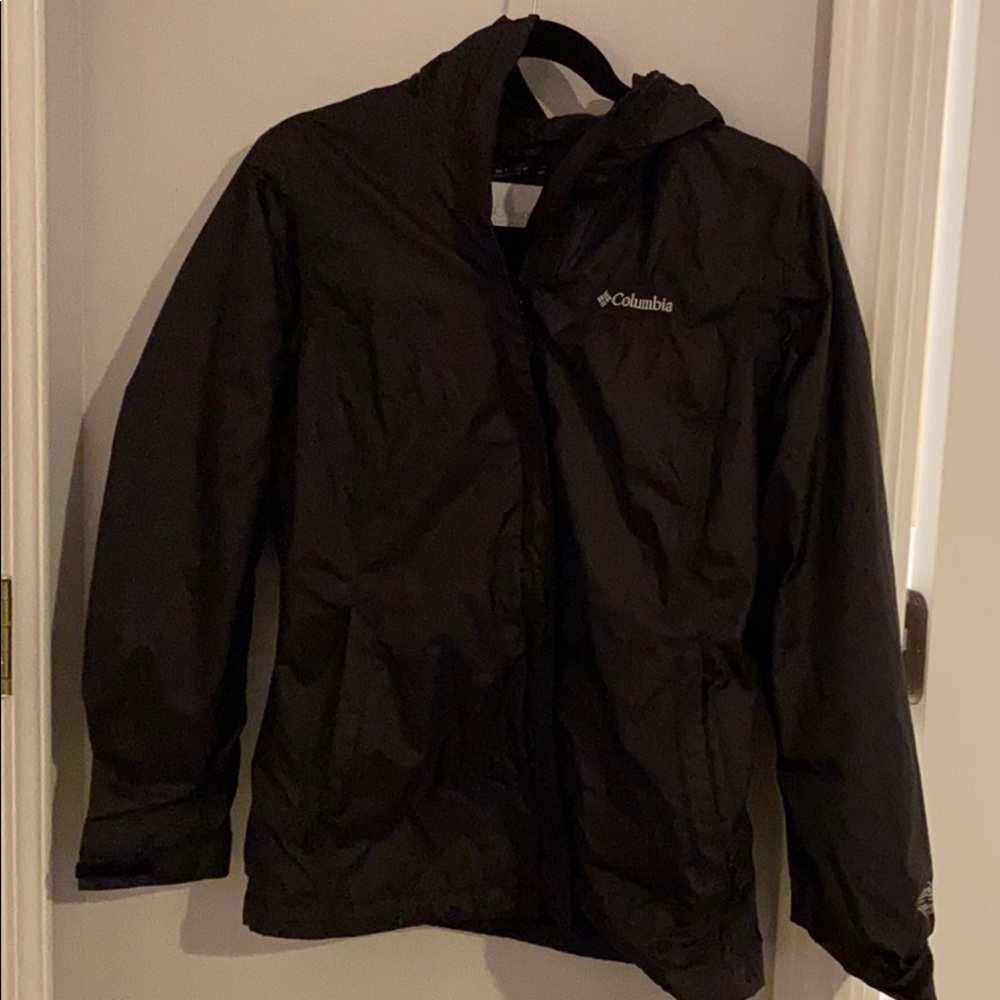 Black Columbia rain jacket
